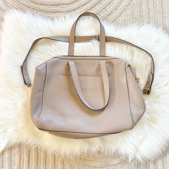 Cuyana Taupe Leather Travel Bag - Picture 1 of 11